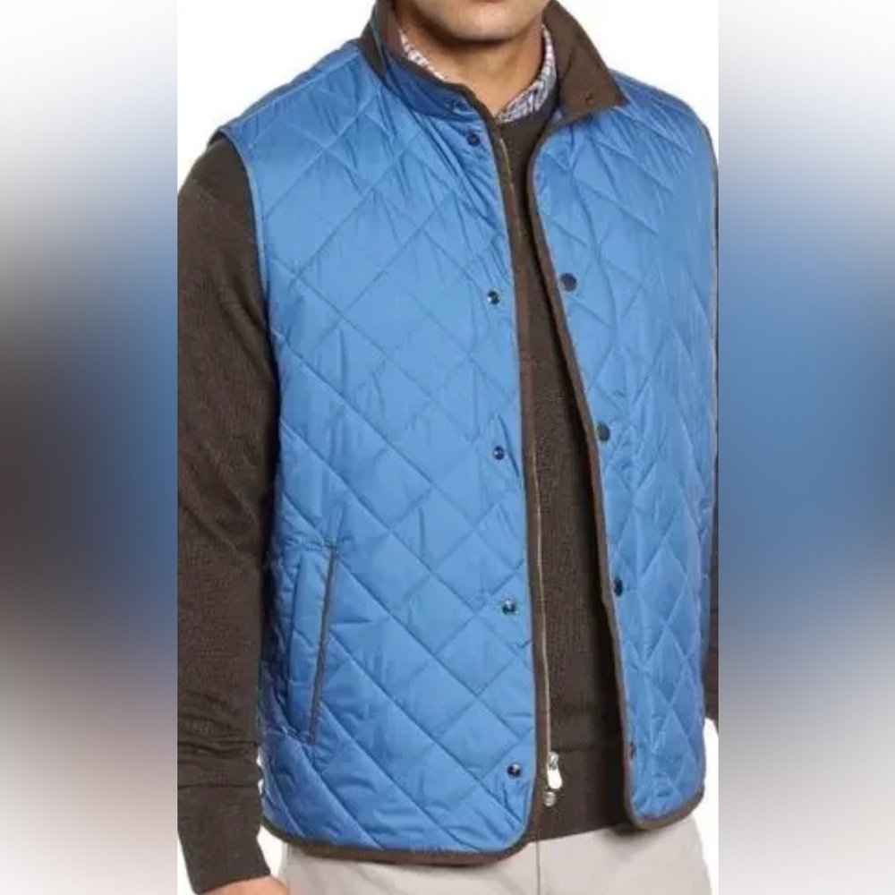 Peter Millar Blue Quilted Vest